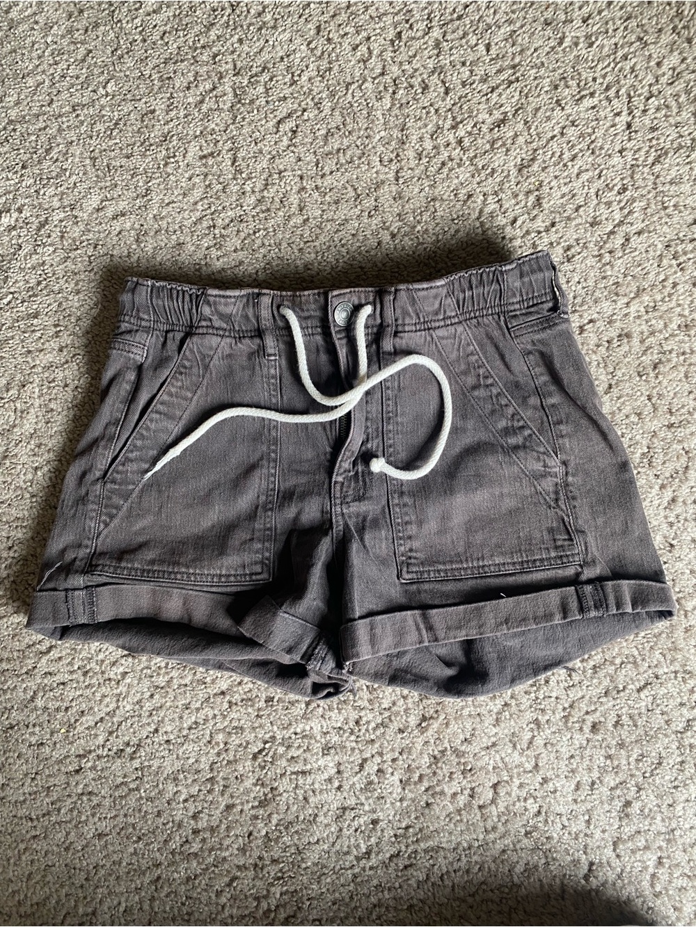 Drawstring Women’s Shorts Charcoal